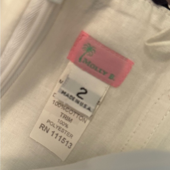 Molly B Color Block Blue/White Strapless Dress with Ribbon edge Size 2 - Picture 4 of 9